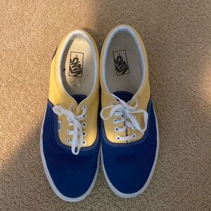 Blue and yellow vans authentic
